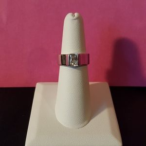 Contemporary Radiant-Cut CZ Ring